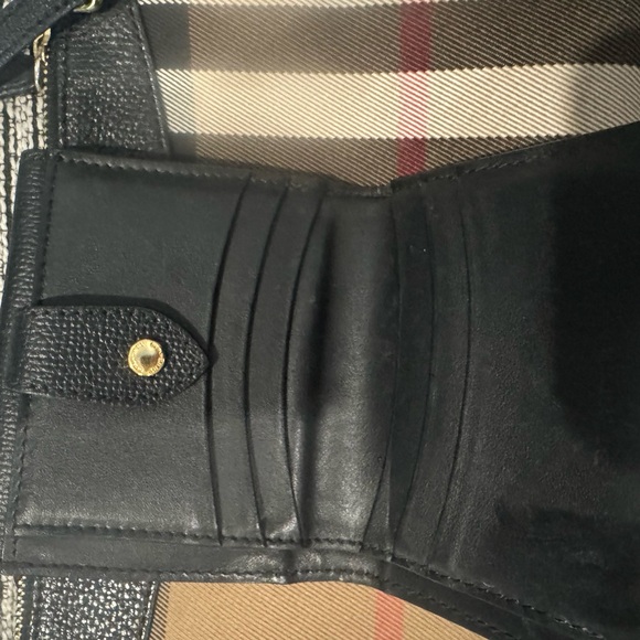 Burberry Black and Tan Check Wallet - Picture 1 of 3